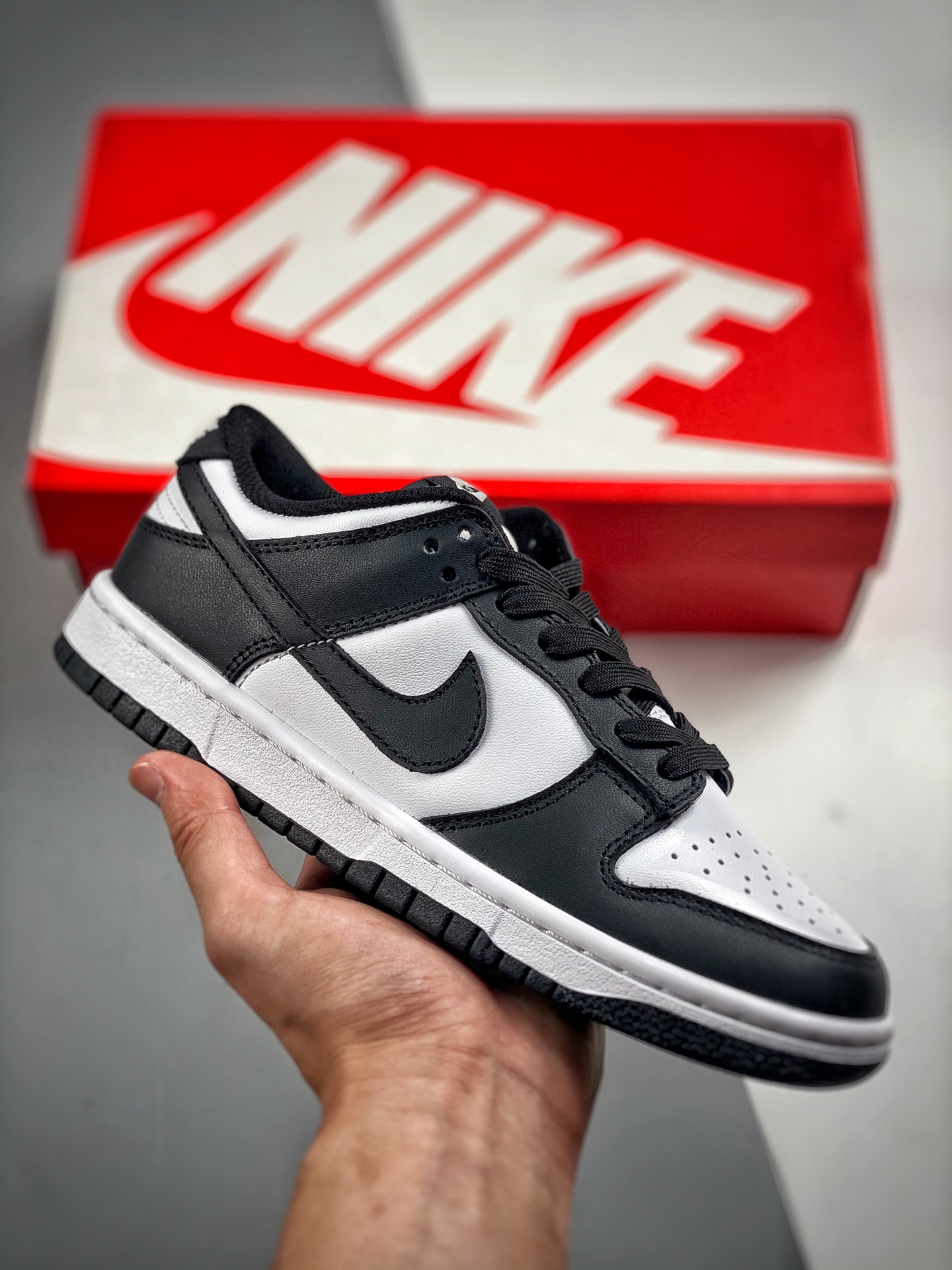 -4 NK Dunk LOW Pro Panda blanco y negro, materiales de primera capa originales, diseño exclusivo, procesamiento por des…