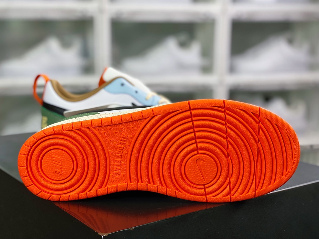 200 Court Borough Low 2 GS”White/Blue/Green/Black”学院系列休闲运动皮革板鞋DX6052-101