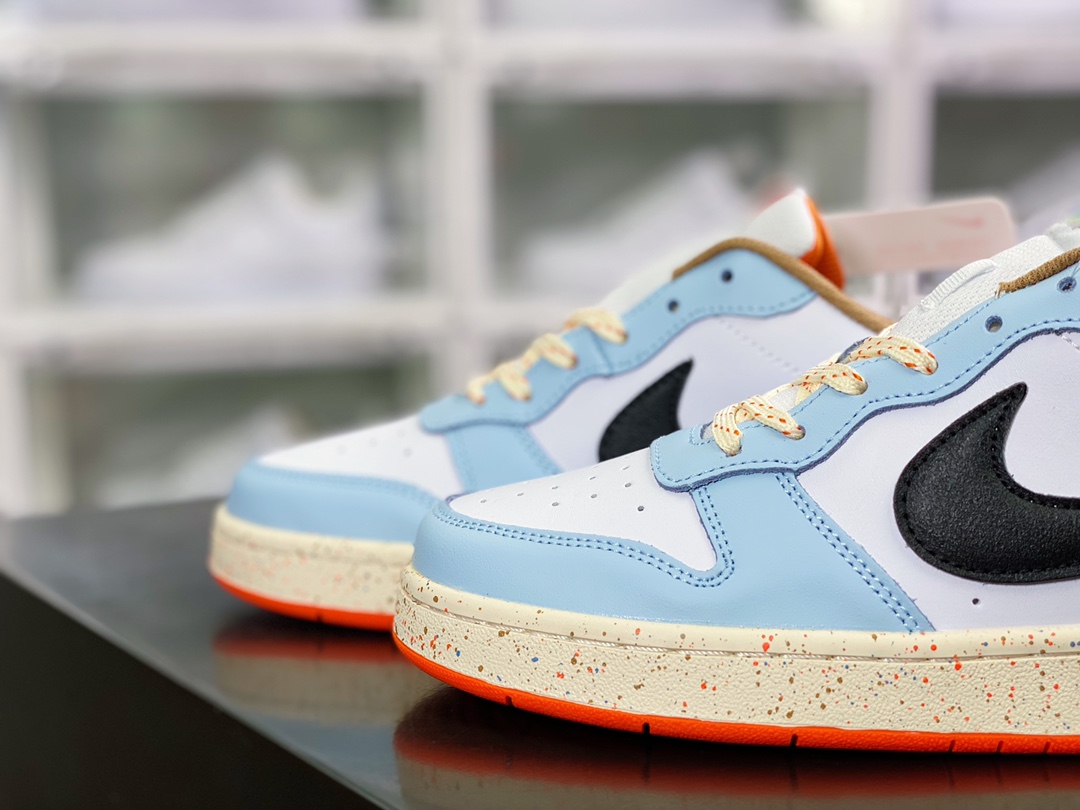 200 Court Borough Low 2 GS”White/Blue/Green/Black”学院系列休闲运动皮革板鞋DX6052-101