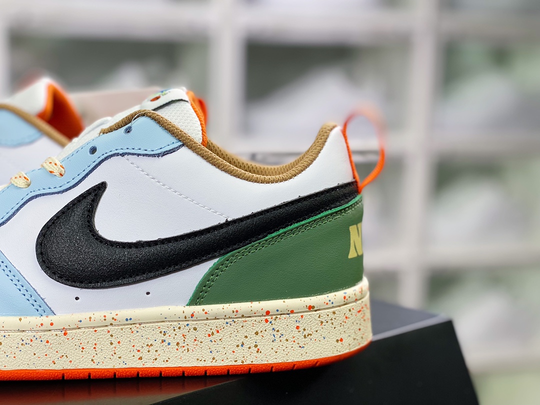 200 Court Borough Low 2 GS”White/Blue/Green/Black”学院系列休闲运动皮革板鞋DX6052-101