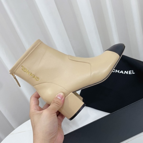 Chanel Women's Ankle Boots Classic Style Lambskin Heel Zip Comfortable 1 Chanel Women's Ankle Boots Classic Style Lambskin Heel Zip Comfortable