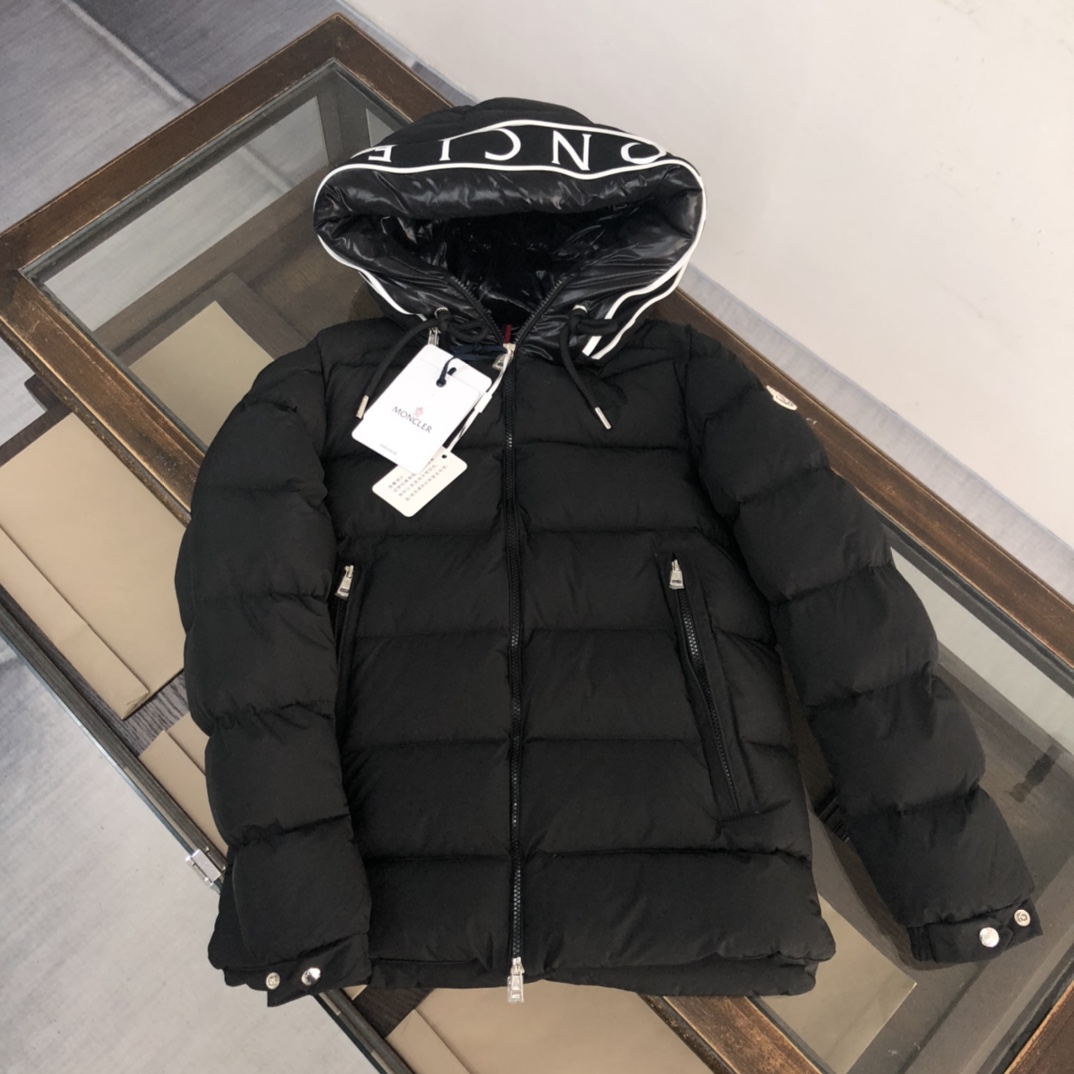 Moncler Vêtements Veste En Duvet Noir Blanc Série hiver Fashion