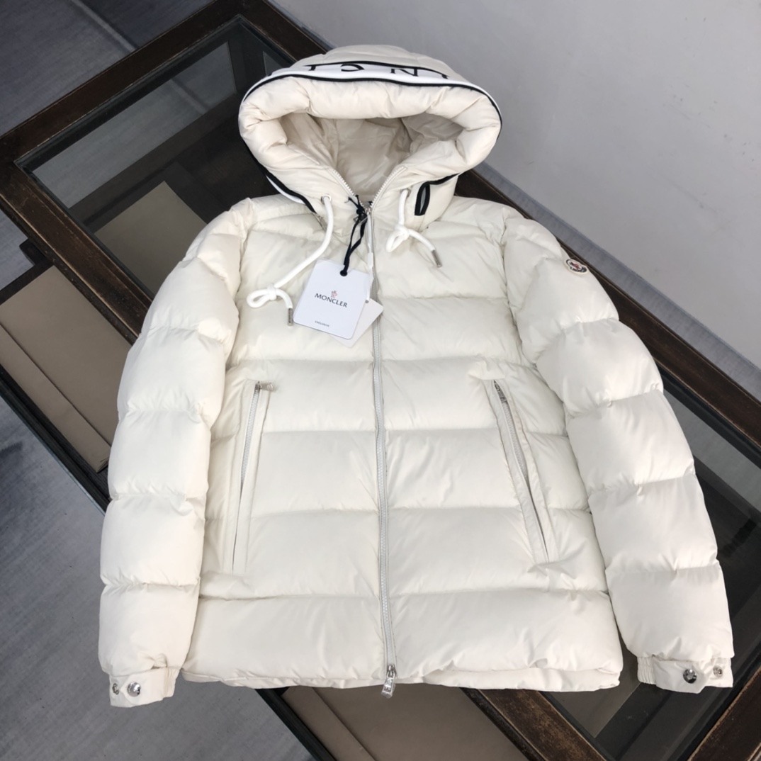 Moncler Vêtements Veste En Duvet Exclusif bon marché
 Noir Blanc Série hiver Fashion