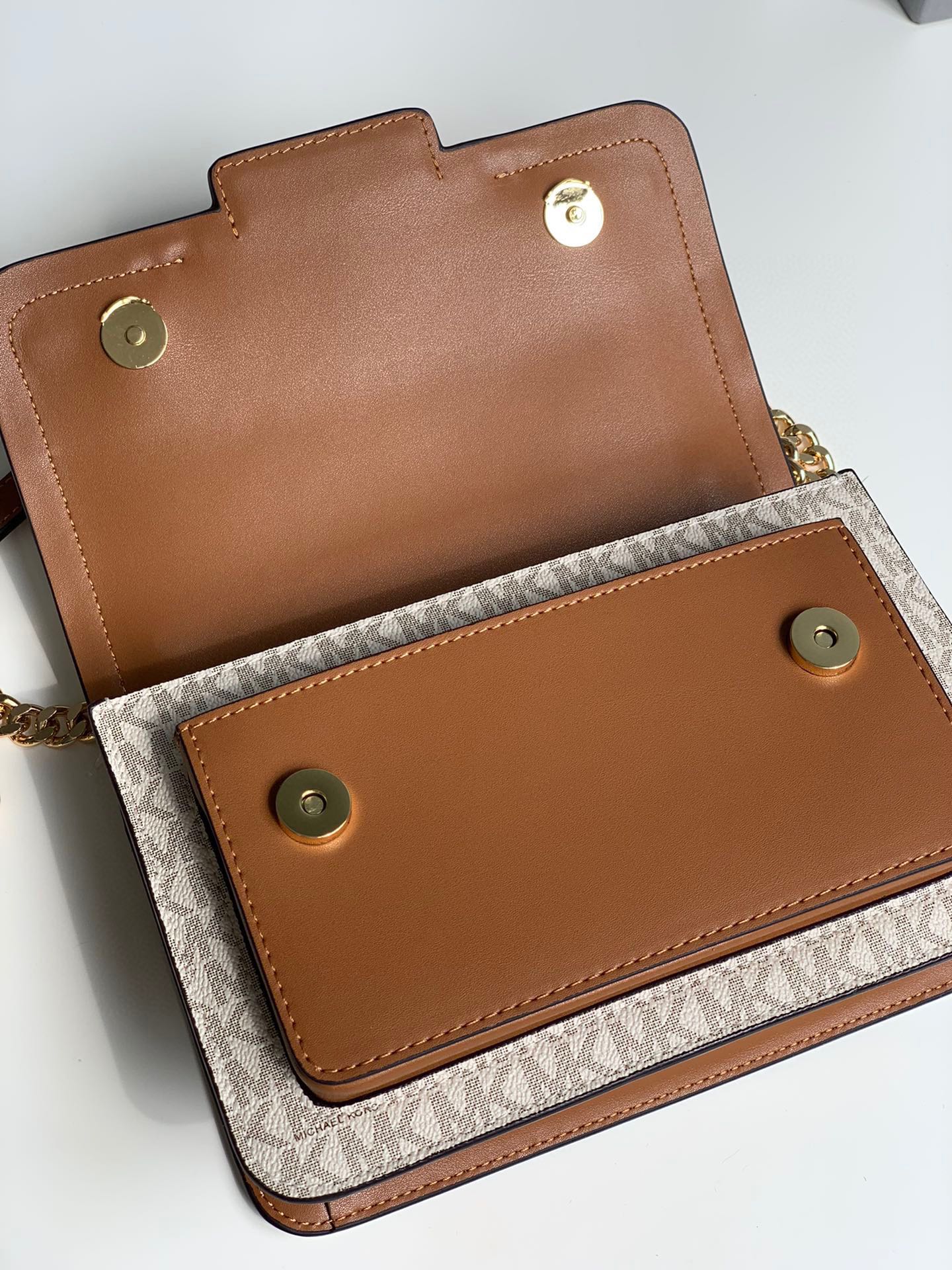 Michael Kors ～MK新款Heather 大号老花链条单肩包 小巧 是为她臻选的精美之礼