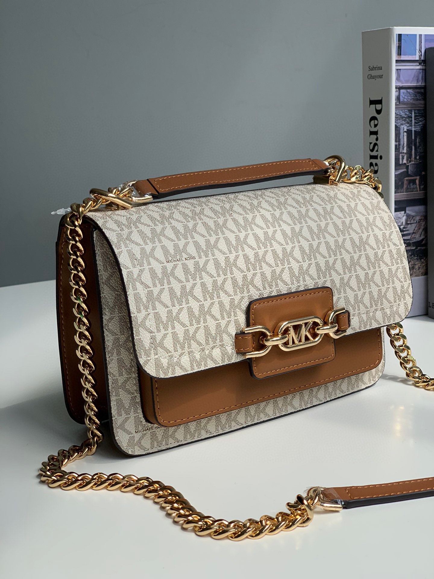 Michael Kors ～MK新款Heather 大号老花链条单肩包 小巧 是为她臻选的精美之礼