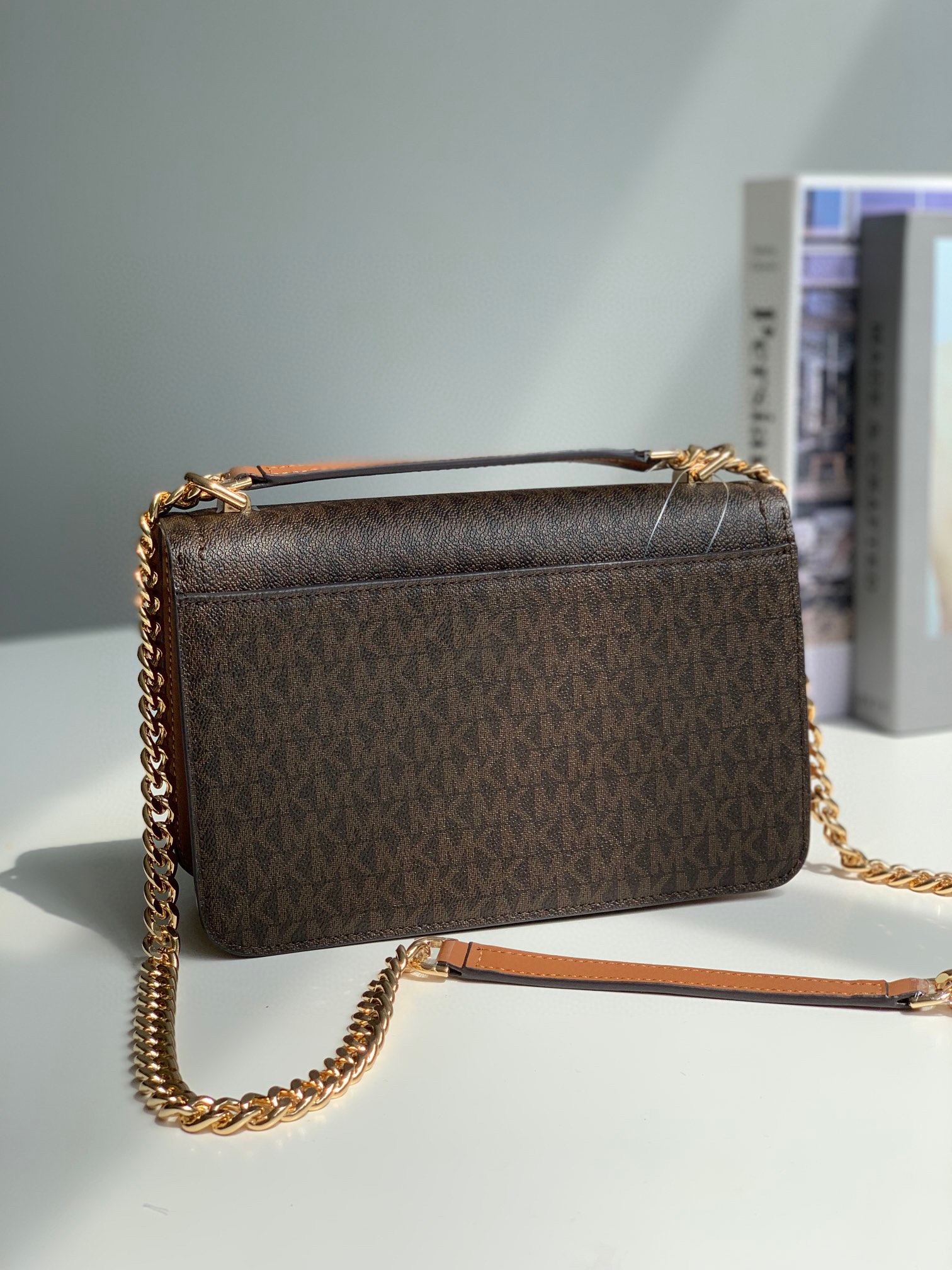 Michael Kors ～MK新款Heather 大号老花链条单肩包 小巧 是为她臻选的精美之礼