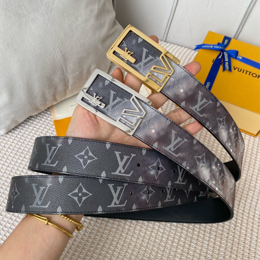 Louis Vuitton Belts Calfskin Cowhide