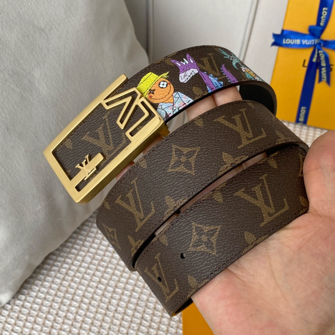 Louis Vuitton Belts Calfskin Cowhide