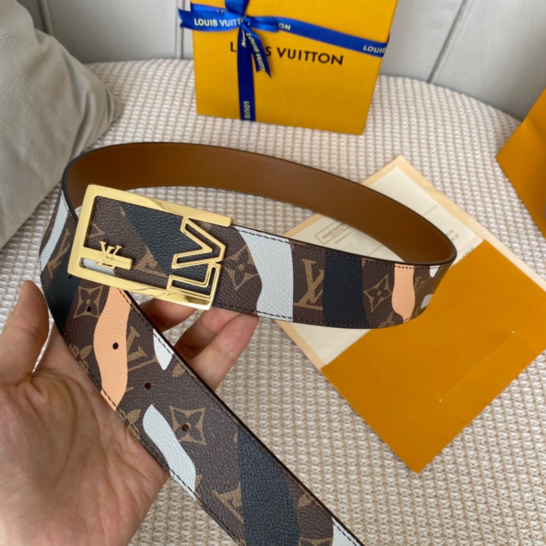 Louis Vuitton Belts Calfskin Cowhide