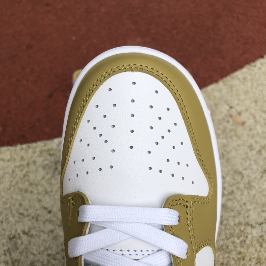 360  Nike Dunk Low ESS 白黄 腰果花低帮潮流复古休闲板鞋 DH4401-104