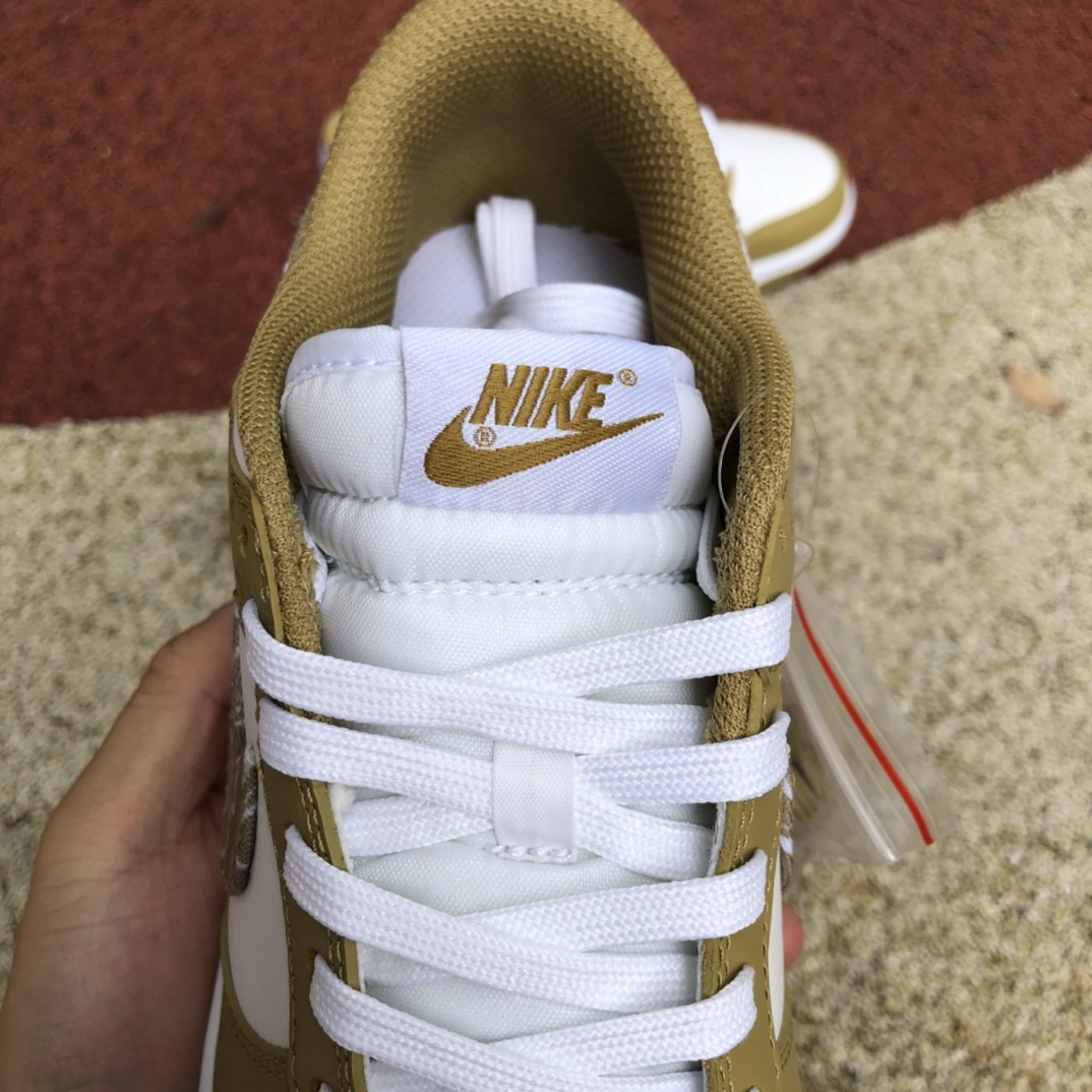 360  Nike Dunk Low ESS 白黄 腰果花低帮潮流复古休闲板鞋 DH4401-104