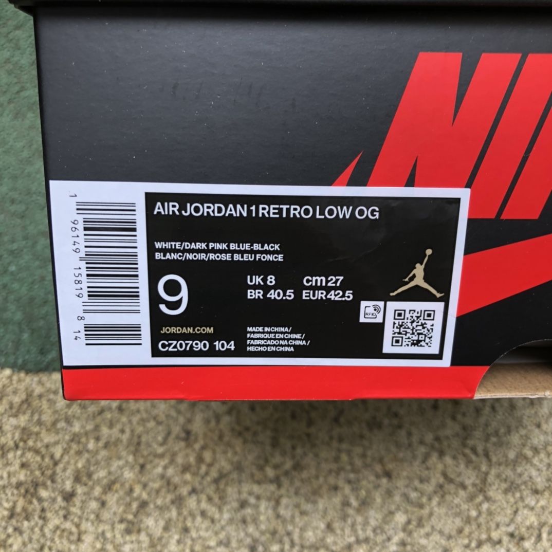 400 纯原版Air Jordan 1 Low OG “UNC”aj1低帮黑白蓝cz0790-104