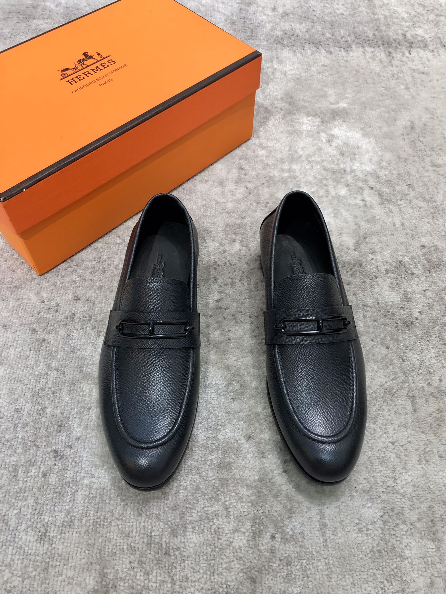 Zapatos Hermes premium para hombre, parte superior de piel de vaca importada, forro de piel de vaca teñida co…