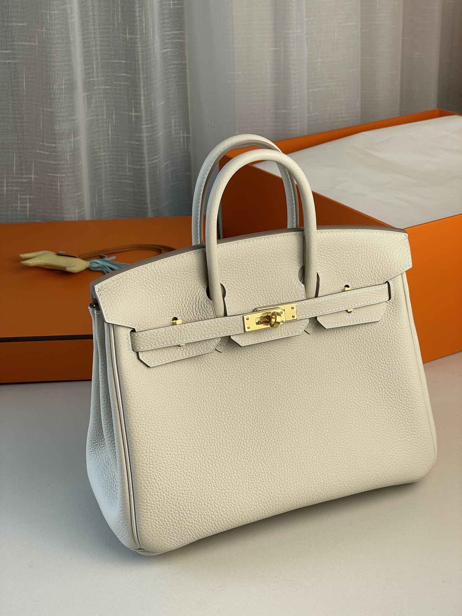 Hermes Birkin Bags Handbags Milkshake White Gold Hardware