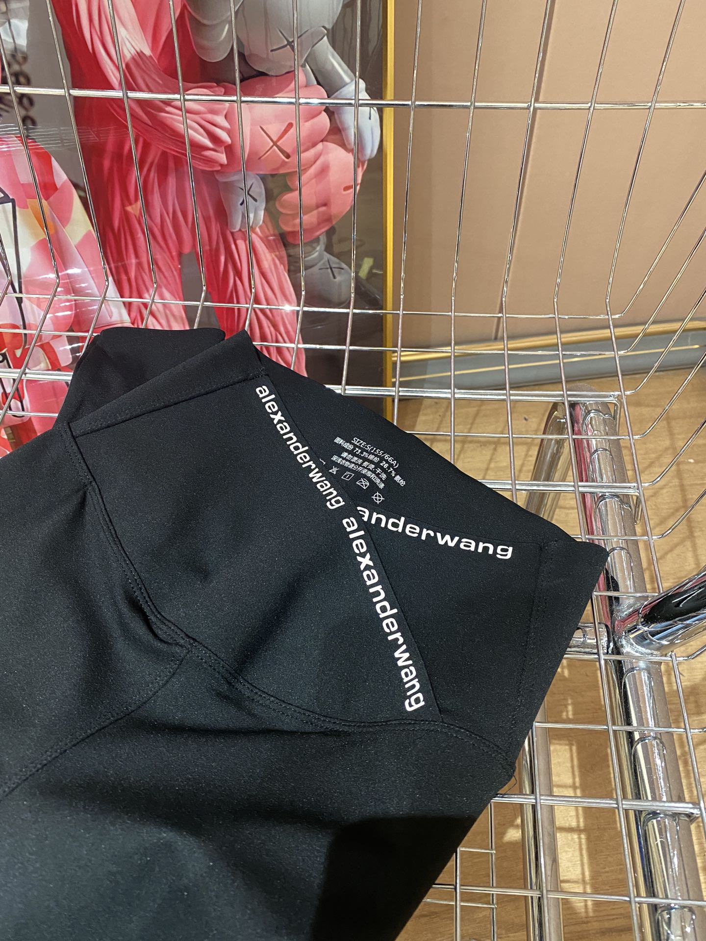 2022Alexander Wang 22SS🖤新款交叉logo收腰打底裤鲨鱼裤休闲裤