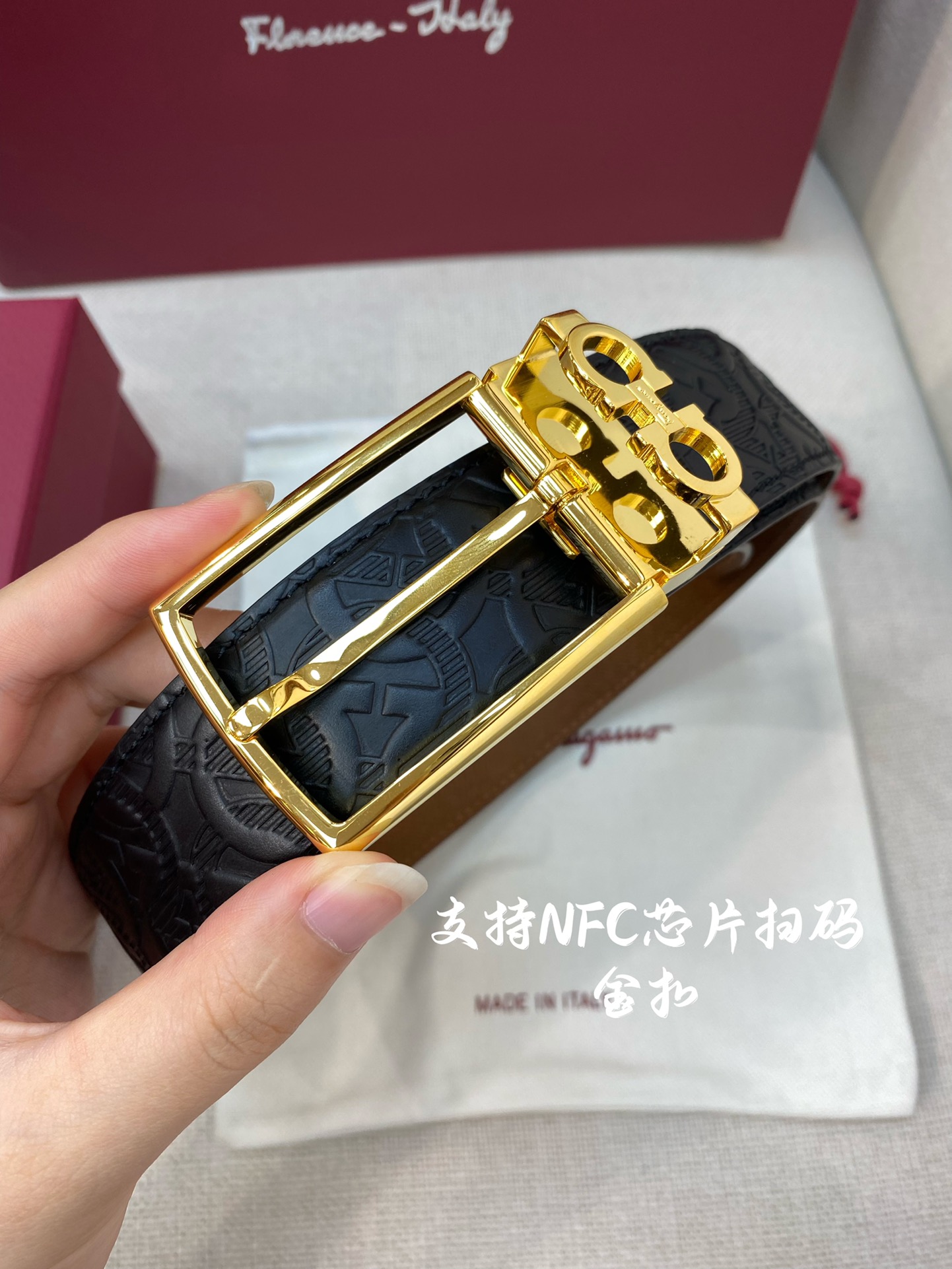 NFC-F3.5cm高级定制款男士皮带双面进口牛皮自行选择搭配真材实料很有质感时尚经典不失风范可自行裁剪