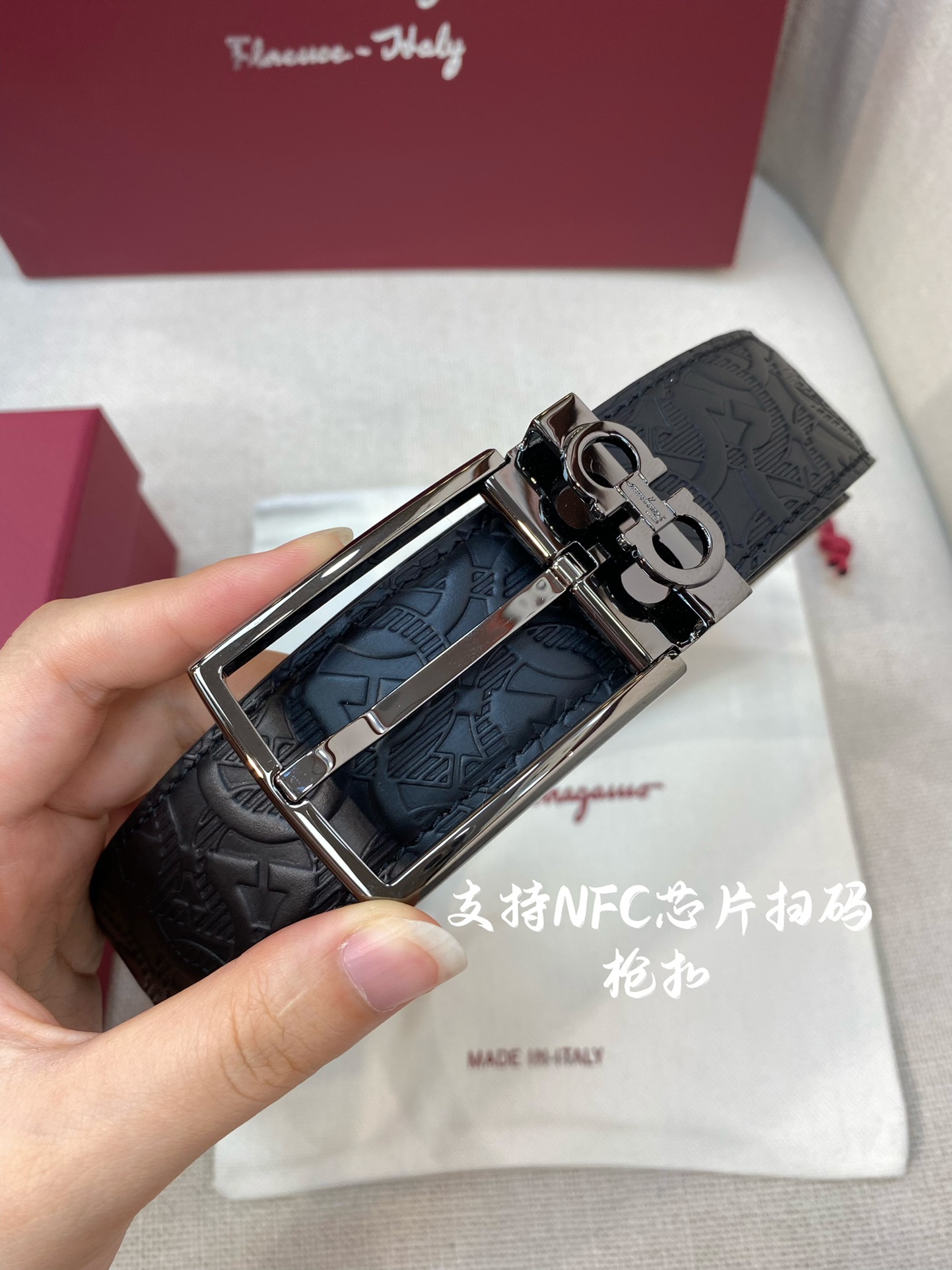 NFC-F3.5cm高级定制款男士皮带双面进口牛皮自行选择搭配真材实料很有质感时尚经典不失风范可自行裁剪