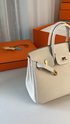 Designer Fake Hermes Birkin Bags Handbags Milkshake White Gold Hardware