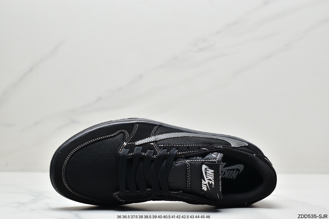 230 乔丹 AJ1 低帮 倒钩 Travis Scott x Fragment x Air Jordan 1 Low“Military Blue” 闪电倒勾低帮 CQ4277-002