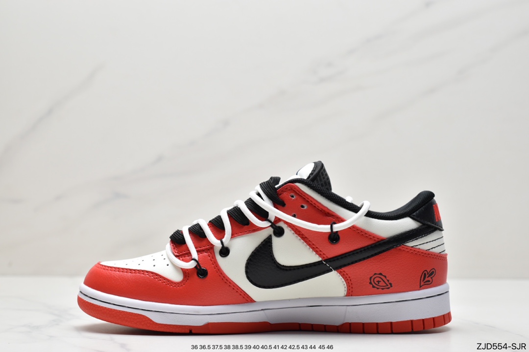 Futura x Nike Dunk Low SB joint deconstruction strappy skateboard shoes DD3363-100