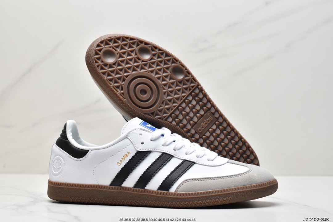 Adopting the concept of environmentally friendly design, Adidas Clover Originals Samba Vegan OG Samba Dance FW2427