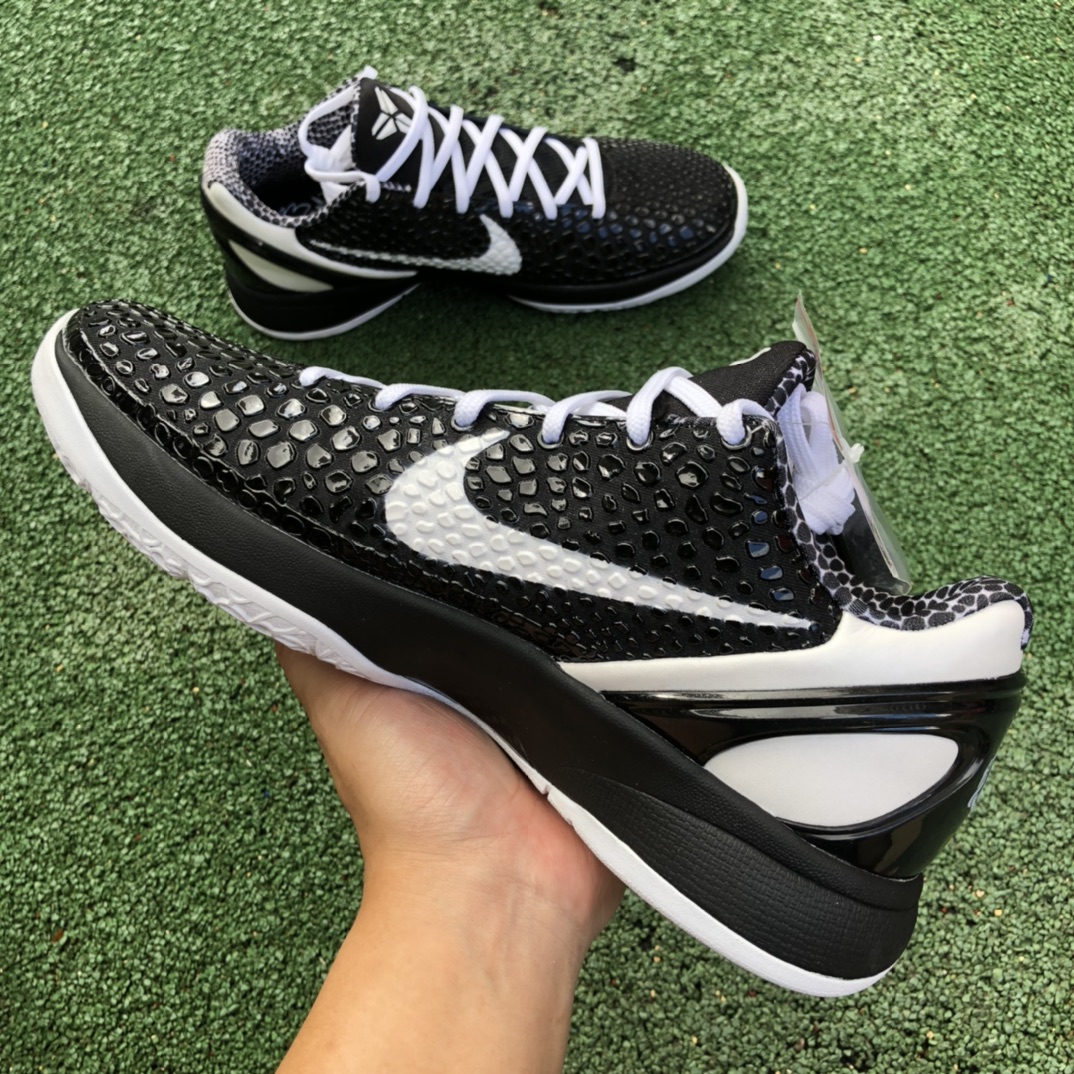 480 s2纯原版NIKE KOBE 6 Protro科比6曼巴 黑白实战篮球鞋CW2190-002