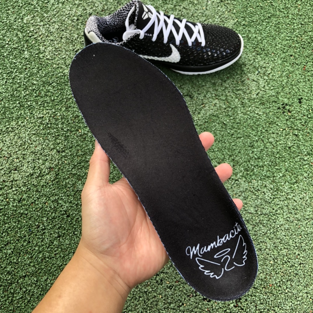 480 s2纯原版NIKE KOBE 6 Protro科比6曼巴 黑白实战篮球鞋CW2190-002