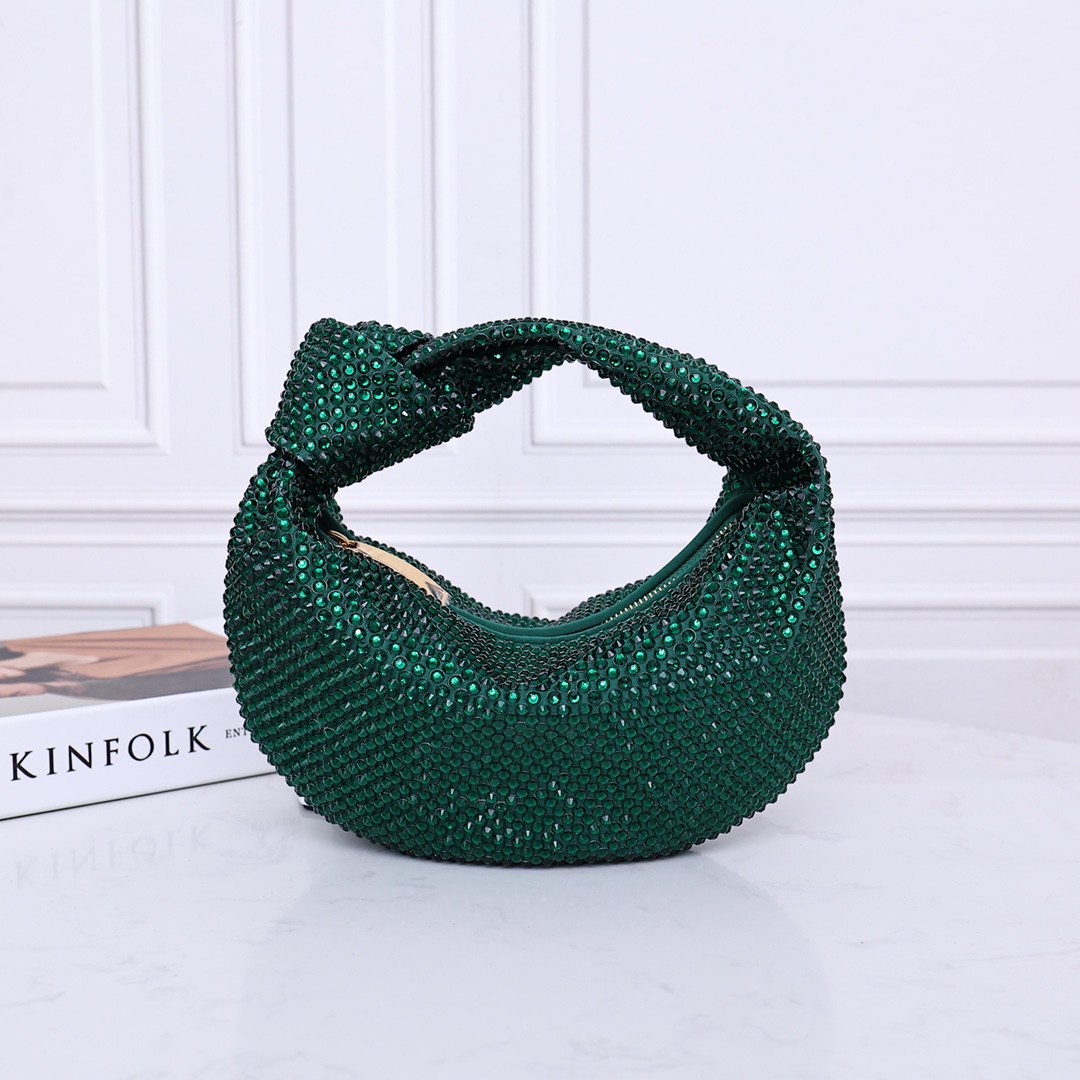 Bottega Veneta BV Jodie 7 Star
 Crossbody & Shoulder Bags Luxury Cheap
 Dark Green Grey Sheepskin Summer Collection Mini