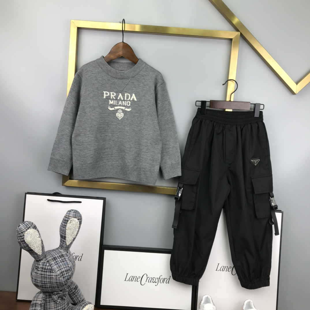 Fashionable PRAD Fall-Winter 2022 Collection for Kids: Sizes 100-160, Sheared Wool Fabrics - 图片 2