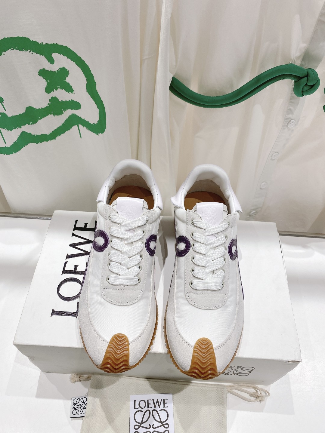 Loewe New
 Casual Shoes Splicing Unisex Cowhide Sheepskin Silk Casual