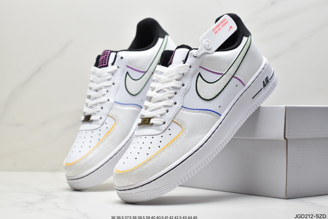 180 耐克Nike Air Force1 空军一号 白蓝 低帮休闲板鞋 GU6936-599