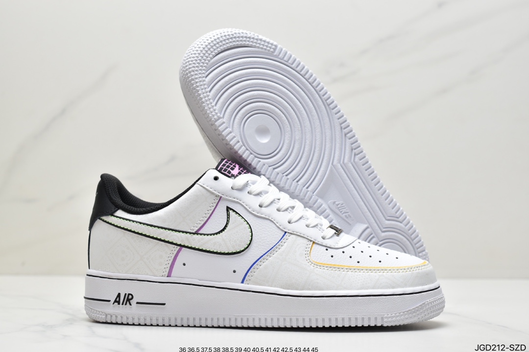 180 耐克Nike Air Force1 空军一号 白蓝 低帮休闲板鞋 GU6936-599