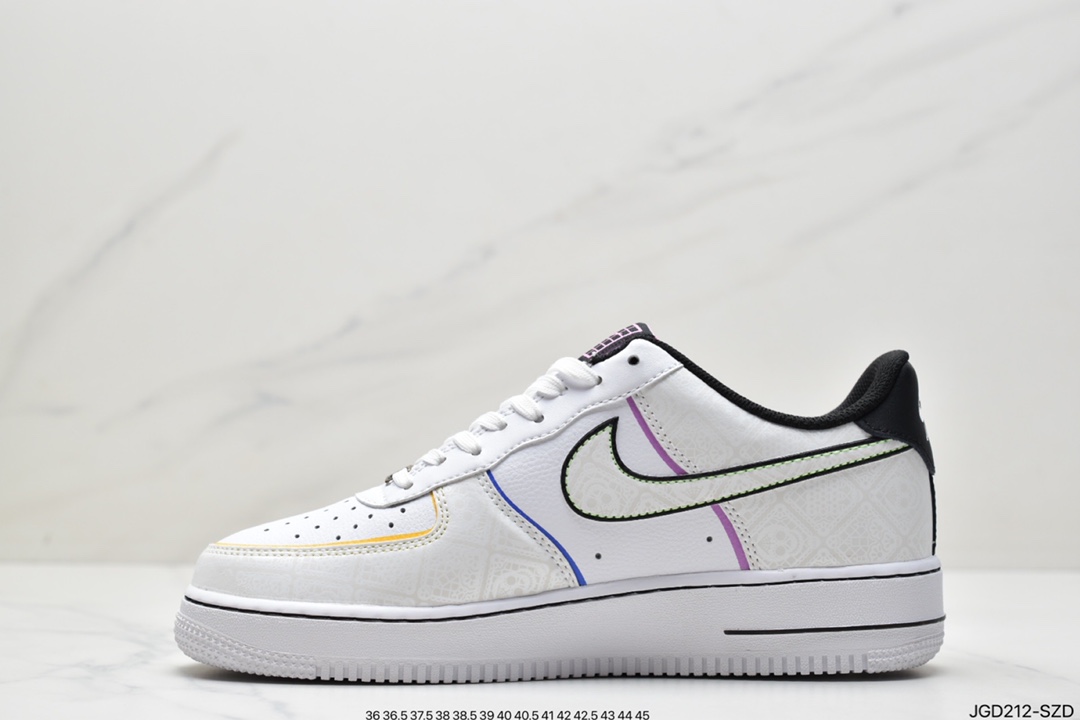 180 耐克Nike Air Force1 空军一号 白蓝 低帮休闲板鞋 GU6936-599