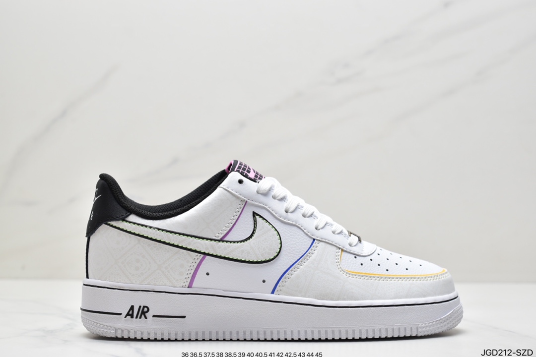 180 耐克Nike Air Force1 空军一号 白蓝 低帮休闲板鞋 GU6936-599