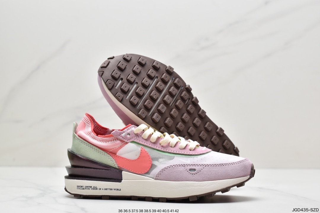180 耐克NK Waffle One Summit White Bx.华夫网面透气休闲跑步鞋 DA7995