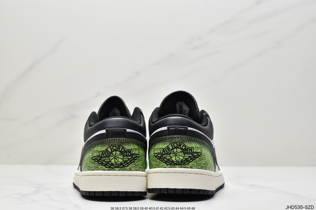 190 Air Jordan 1 Low “Wear Away” Color: Black/Electric Green Style DN3705-003