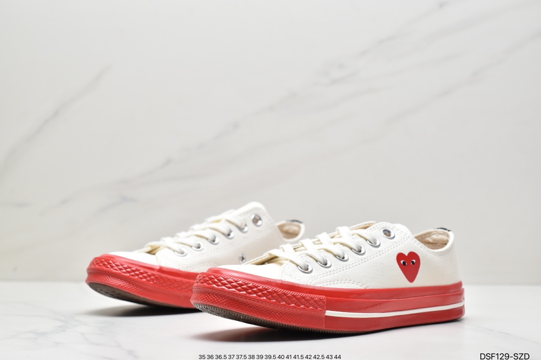 CONVERSE X Comme des Garons PLAY Rei Kawakubo CDG PLAY ”Little Red Side” Rei Kawakubo A01795C