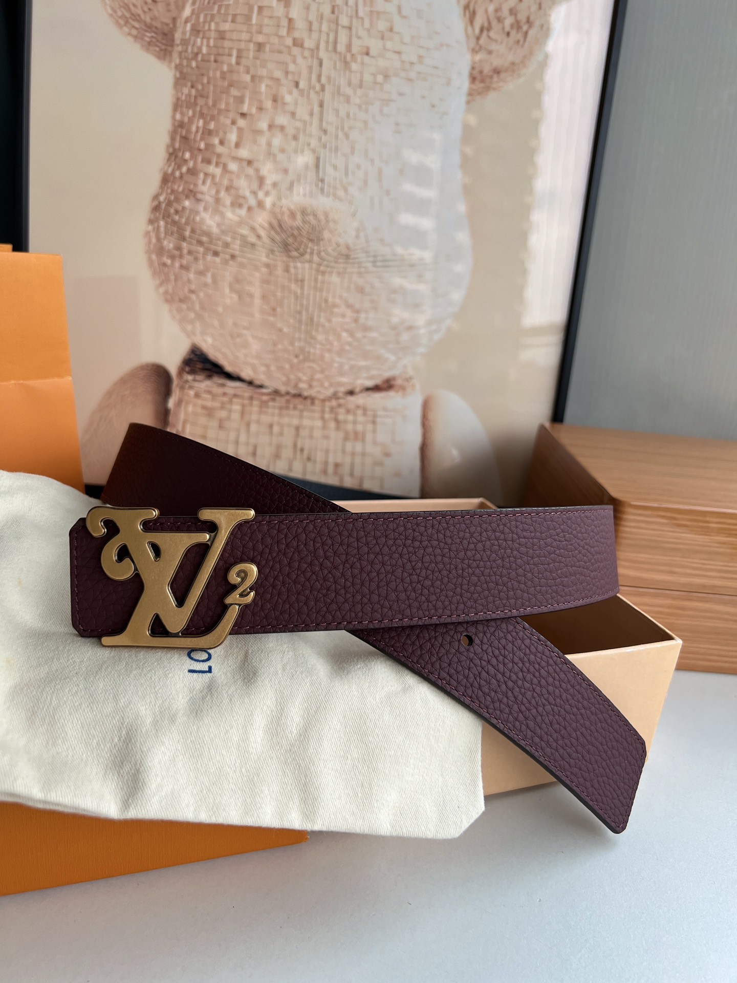LV/路易威登   精湛工艺呈现奢华精致男士4.0cm腰带