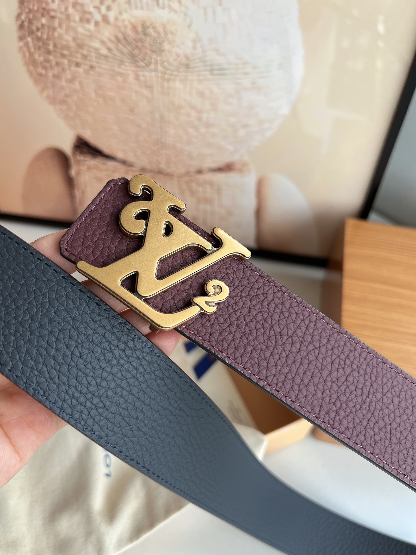 LV/路易威登   精湛工艺呈现奢华精致男士4.0cm腰带