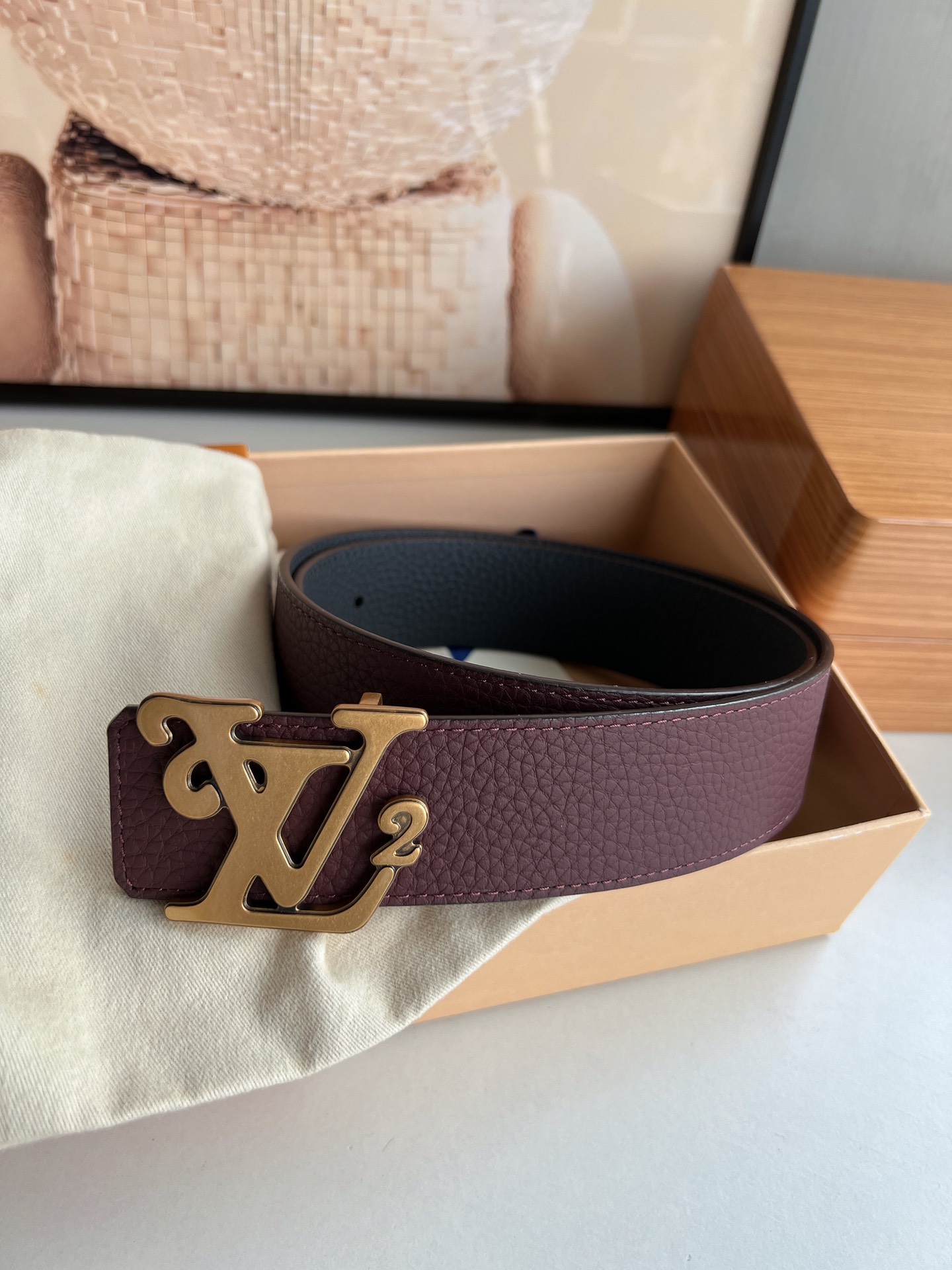 LV/路易威登   精湛工艺呈现奢华精致男士4.0cm腰带
