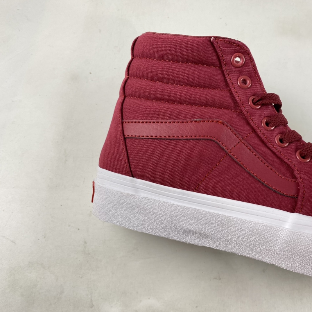 Vans SK8-Hi Vans official wine red canvas high-top vulcanized casual sneakers VN0A38GEMX2