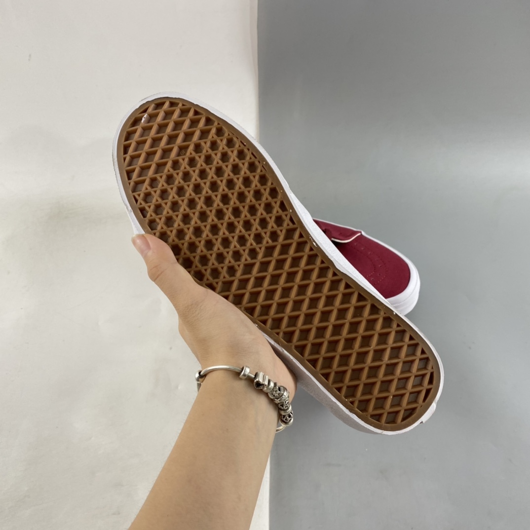 Vans SK8-Hi Vans official wine red canvas high-top vulcanized casual sneakers VN0A38GEMX2