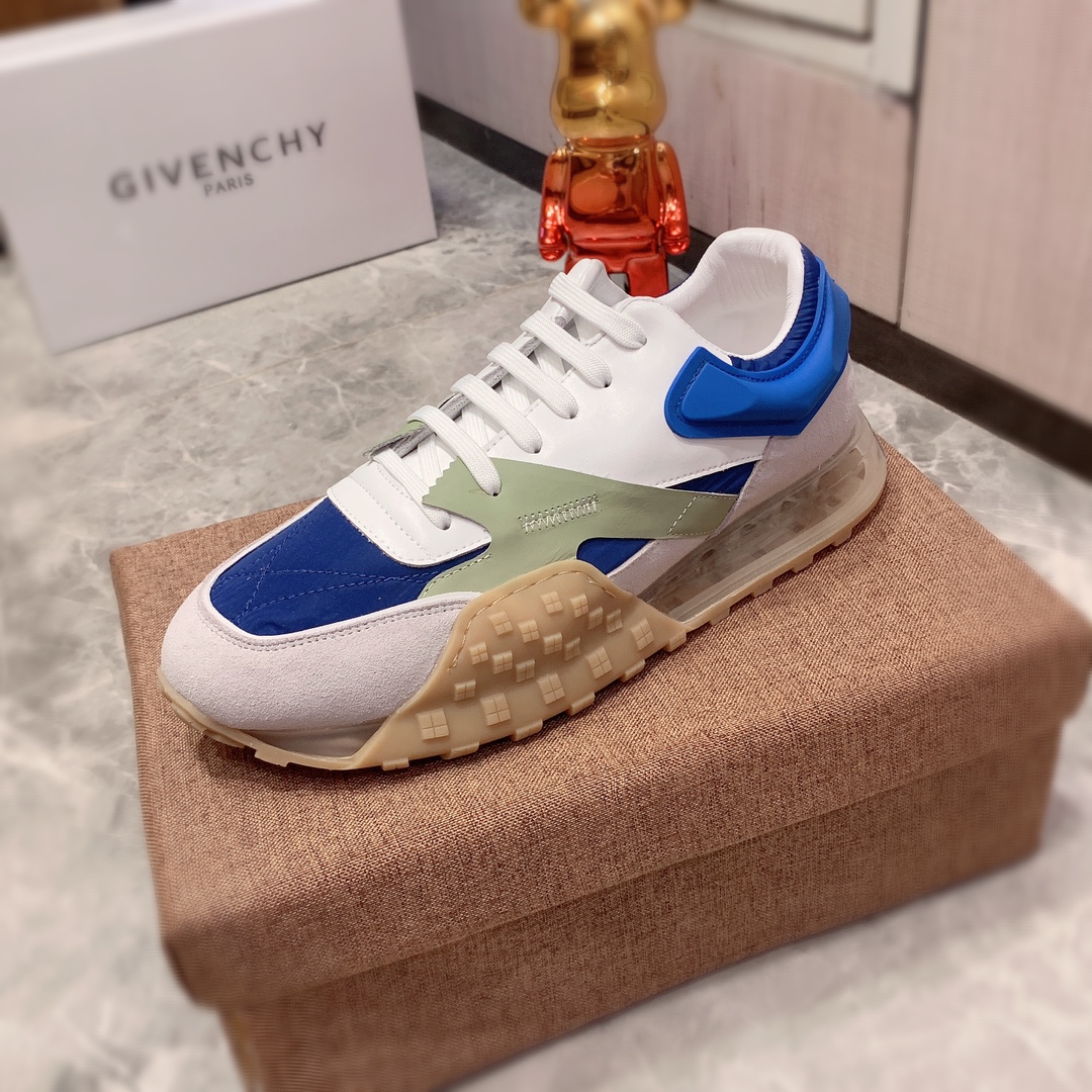 J5      Givenchy 纪梵希   最新爆款休闲鞋，顶端品牌 奢侈～代购，顶级～质量。专柜同卖产品 鞋面選用进口透气原版磨砂牛皮搭配材质透气羊皮内里精细做工。原版个性时尚柔软橡膠耐磨防滑大底，上脚轻巧舒适，实物拍摄實物更好看， I0 1广州码: 38-44。5色可选