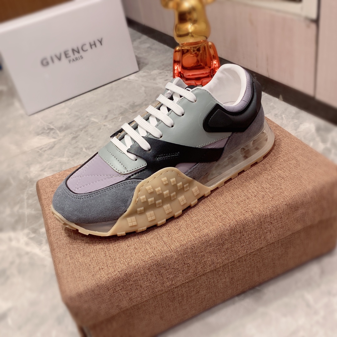 J5      Givenchy 纪梵希   最新爆款休闲鞋，顶端品牌 奢侈～代购，顶级～质量。专柜同卖产品 鞋面選用进口透气原版磨砂牛皮搭配材质透气羊皮内里精细做工。原版个性时尚柔软橡膠耐磨防滑大底，上脚轻巧舒适，实物拍摄實物更好看， I0 1广州码: 38-44。5色可选