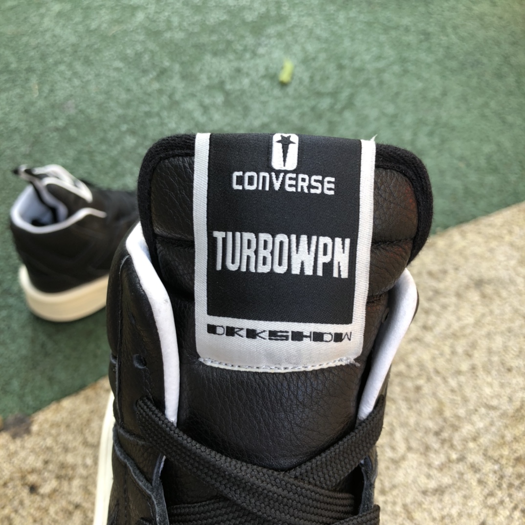 430  Rick Owens DRKSHDW x Converse Turbodrk Weapon 联名款 防滑耐磨 高帮复古篮球鞋 男女同款黑色