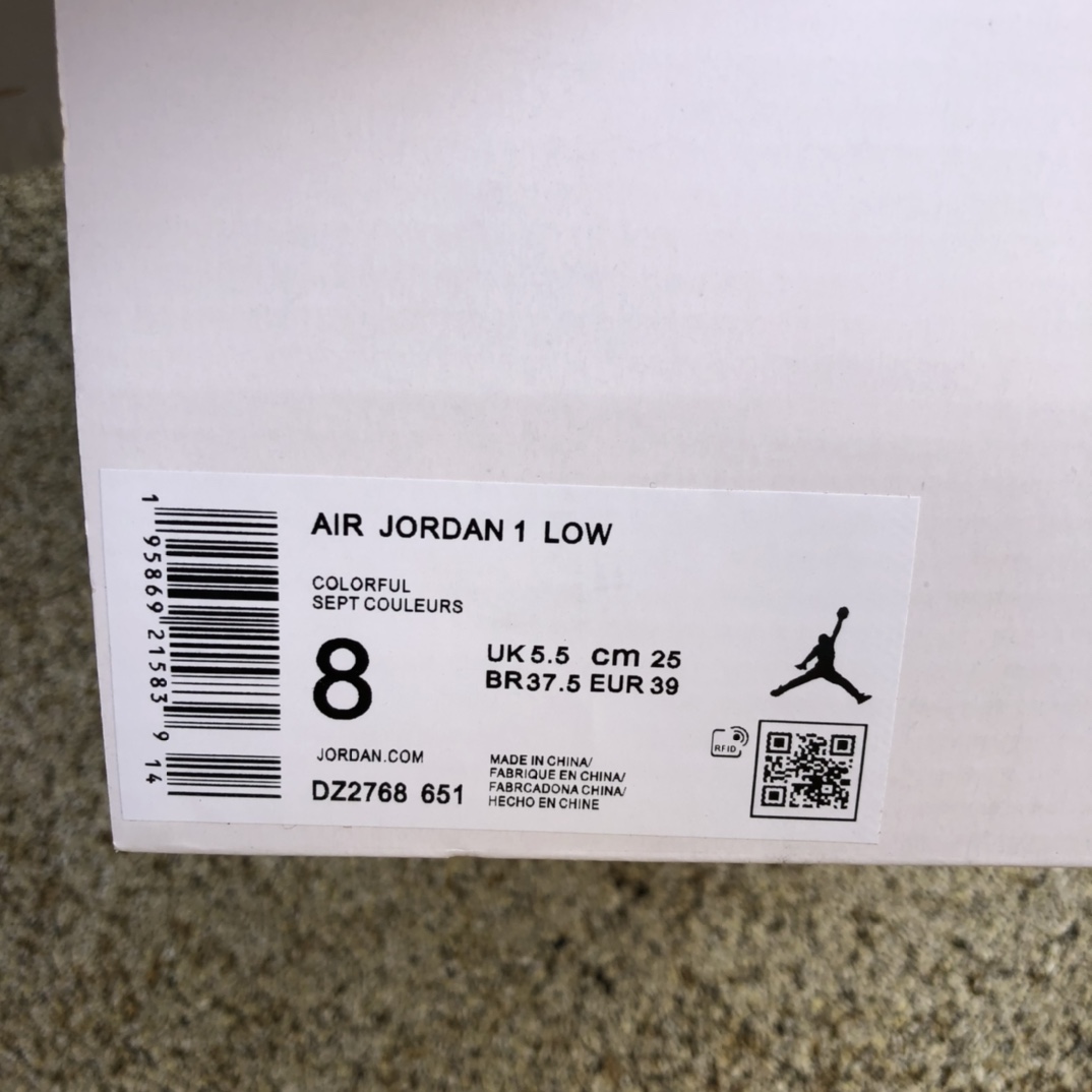 260  Air Jordan 1 AJ1 白粉紫彩蛋复活节低帮球鞋 DZ2768-651
