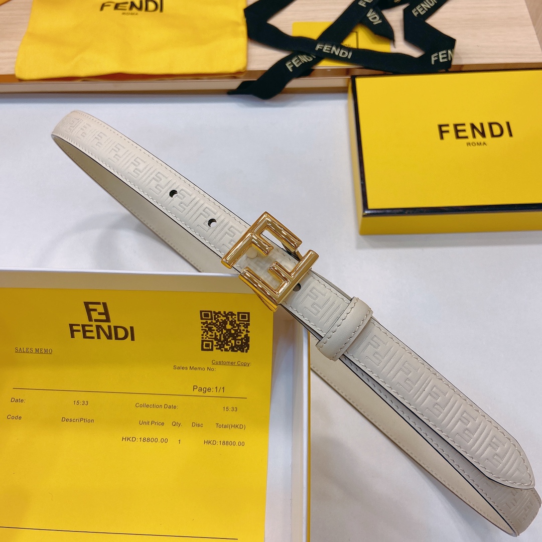 芬迪FENDI双面原版皮腰带采用原版
