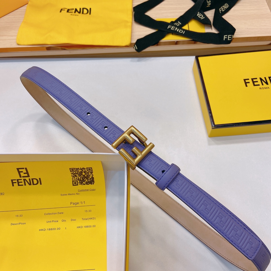 芬迪FENDI双面原版皮腰带采用原版