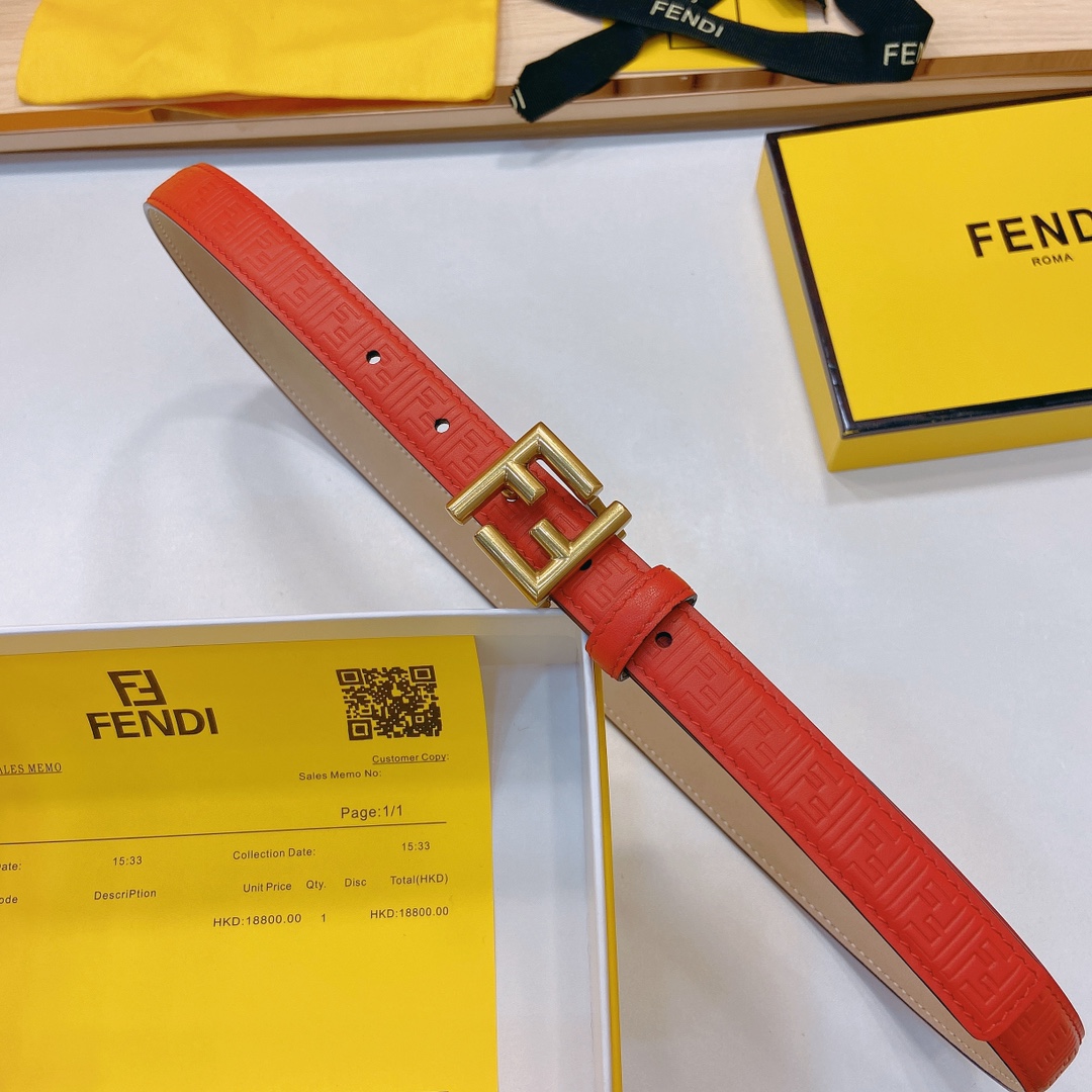 芬迪FENDI双面原版皮腰带采用原版
