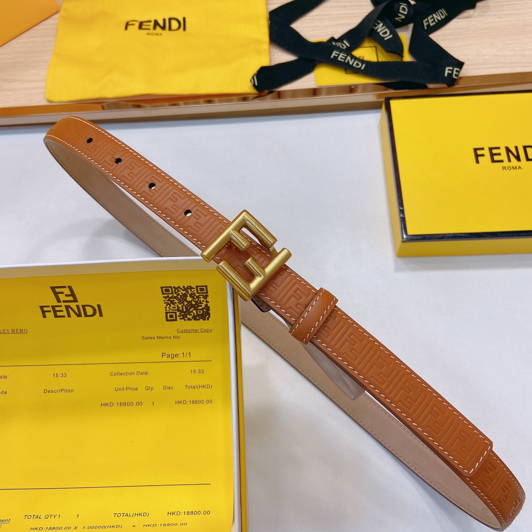芬迪FENDI双面原版皮腰带采用原版